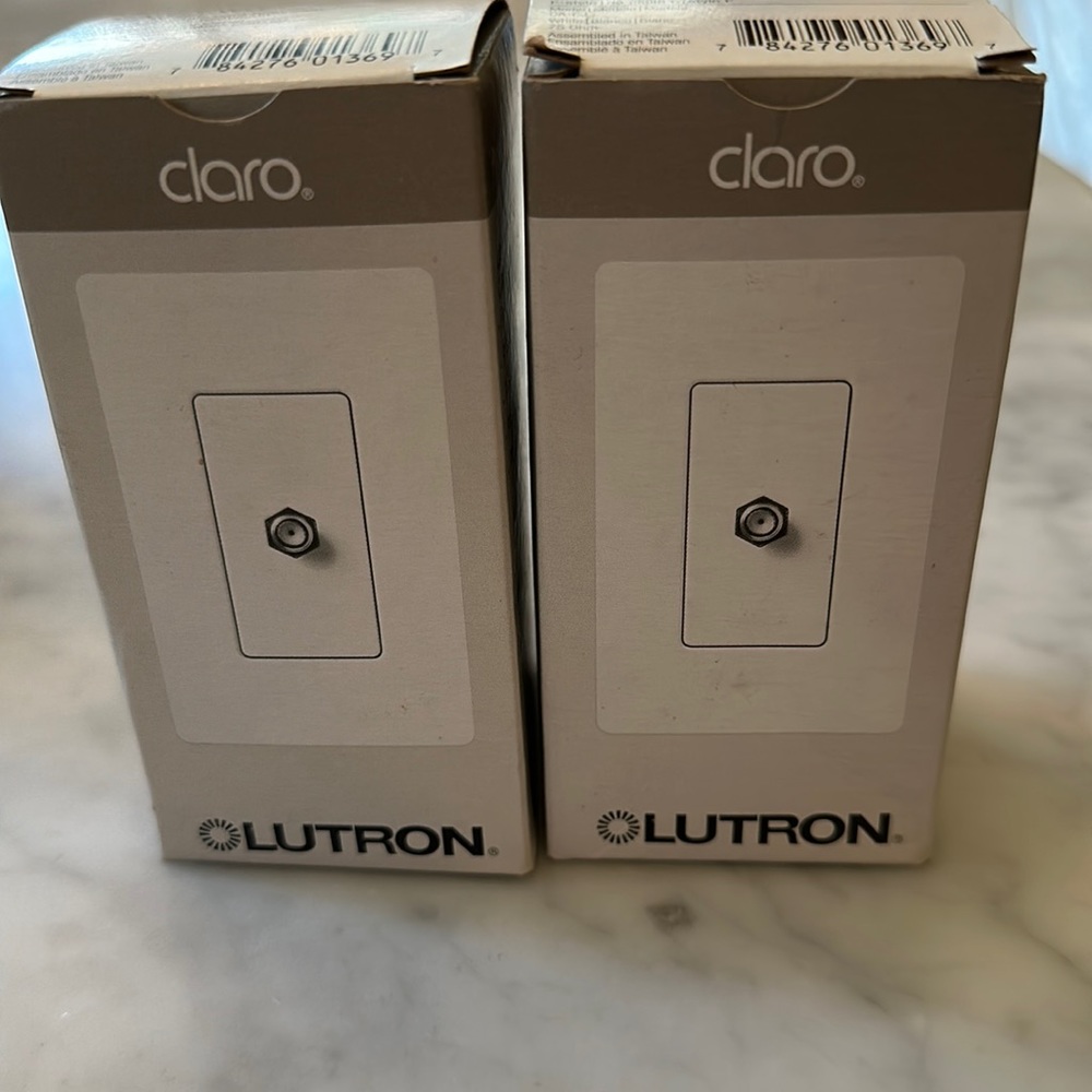 Lutron, Cable TV Jack. Set of 2. NIB